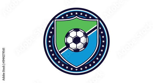 Professional Soccer Club Shield Emblem and Logo Design