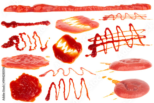 tomato ketchup isolated on white background