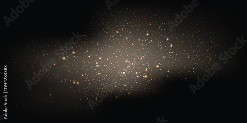 Light abstract glowing bokeh lights. Bokeh lights effect isolated on black transparent background. Festive purple and golden luminous background. Christmas concept. Vector