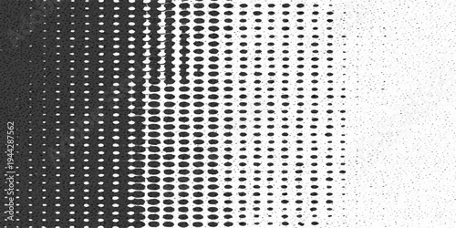 Seamless vector pattern of black dots on a dark grey metallic surface creates a modern mesh texture for a steel fabric backdrop or wallpaper design