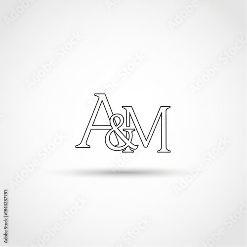 Monogram Initials A and M Logo Design.