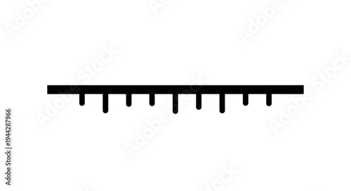 Abstract Black Line Art with Vertical Drips - Minimalist Design Element