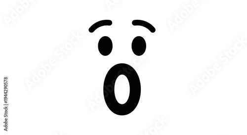 Surprised Face Emoji, Shocked Expression, Open Mouth, Wide Eyes, Astonished Emotion