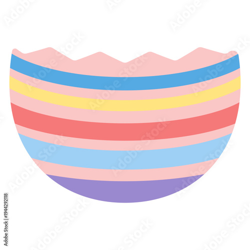 줄무늬 달걀 껍질 일러스트