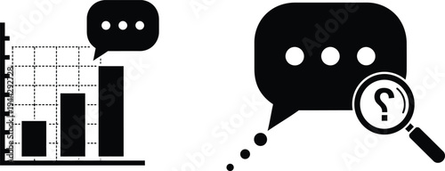 Data analysis and investigation icons