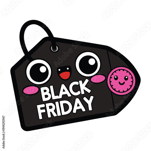 A bold Black Friday tag featuring striking colors and clear text, perfect for grabbing attention and highlighting huge deals, discounts, and special offers.

