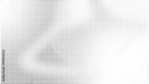 Dotted halftone gradient texture. Vanishing polka dot background