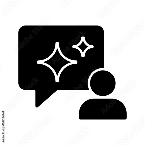 AI assistant bubble + user