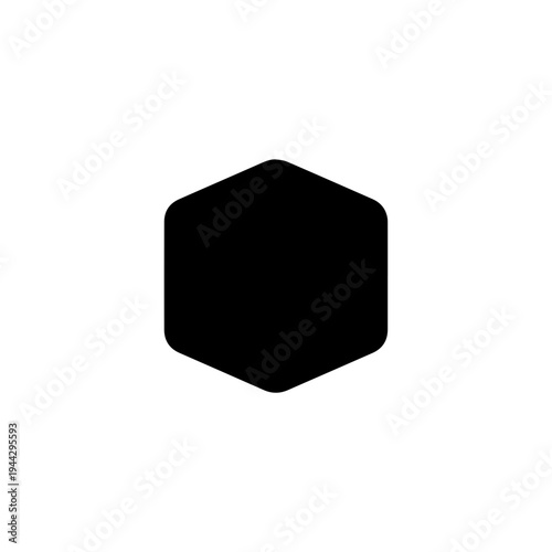 Fidget cube black silhouette icon. Sensory toy for autism and adhd. Vector illustration isolated on white background