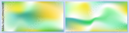 Noisy gradient bg with green yellow leaves, spring earth gradation. Emerald white abstract glitter and light colorful gold pattern. Golden grainy spring nature. Fresh greenery of wave satin aesthetic