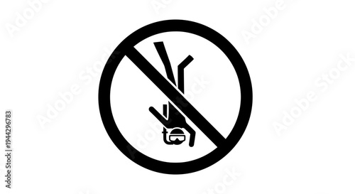 No Diving Sign, Warning Symbol, Danger, Prohibited Action, Water Safety