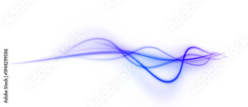 Electric light streak forms a glowing arc on transparent PNG background. Smooth neon trail flows like energy in motion. Tiny sparks shimmer along the curved path.