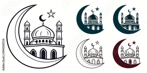 Religious symbols of islam, christianity, judaism, buddhism, hinduism, and taoism