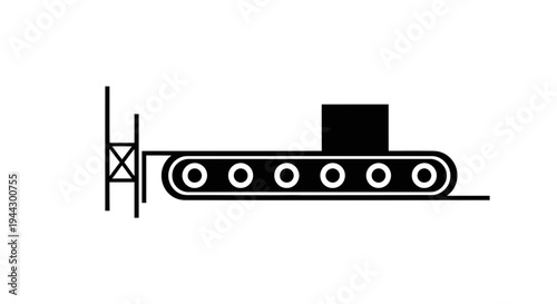 Conveyor belt system with a block on top