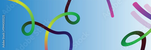 Vibrant abstract background with colorful swirling lines and shapes