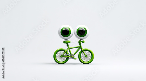 Anthropomorphic Big-Eye Cartoon Bicycle