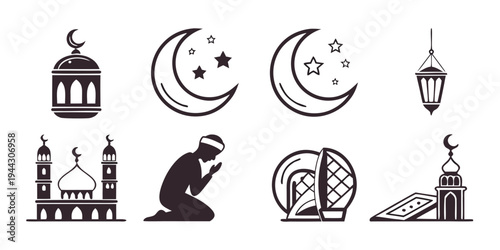 Assorted religious symbols and objects representing various faiths and practices