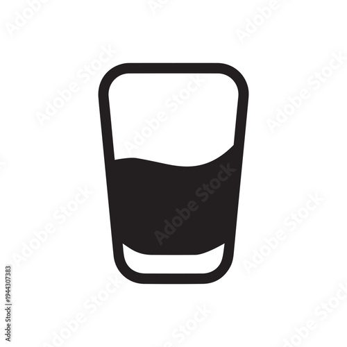 Drinking Glass Icon Vector Symbol Design Illustration
