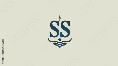 A teal logo with two stylized letters "S" and an upward arrow, with a wave design below