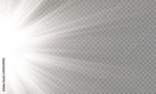 White sun light bright glow flare beam white png illustration.