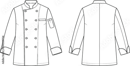 Black and white of a mans coat front and back jacket menswear fashion clothing