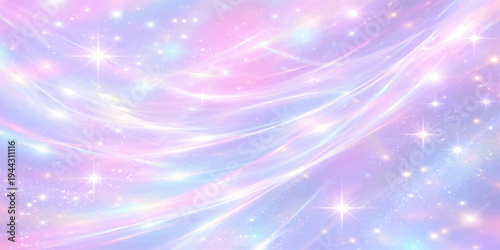 Bright stars glow against an abstract purple and light blue sky design where a burst of energy and rays of shine create a vibrant space illustration wallpaper
