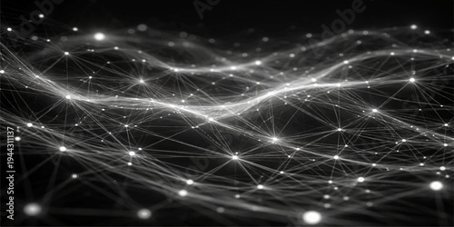 An abstract winter night sky background features glowing stars and magic blue light vectors with a festive xmas holiday design perfect for a celebration wallpaper