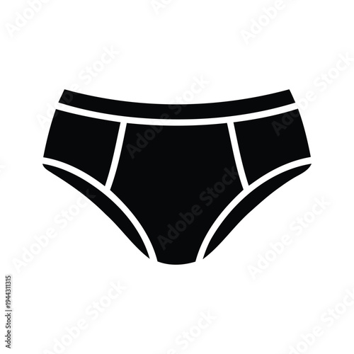 Men's Underwear Briefs Icon Vector Illustration - Underpants Silhouette for Fashion and Apparel Design