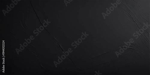 A dark grunge black leather texture featuring a rough patterned surface and blank grey material backdrop for a textured fabric wallpaper design