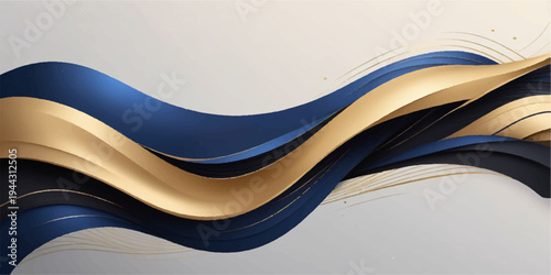 Abstract blue background featuring a dynamic vector wave design with curved lines and an artistic texture ideal for a professional business banner or wallpaper template