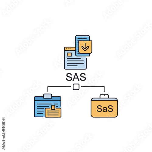 Software as a Service business concept.