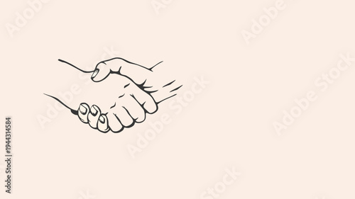 Hand holding writing tool vector illustration with fingers and palm sketch design