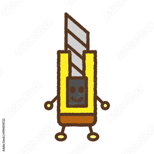 キャラクター風の単品アイコンイラスト　カッター