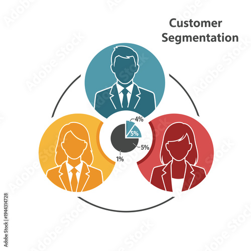 Business people segmentation target audience.