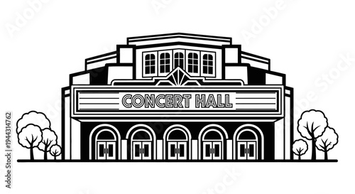 Принти на полотні Concert Hall Building Architecture Design.
