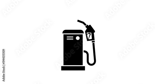 Gas Pump Fuel Nozzle Station Icon.