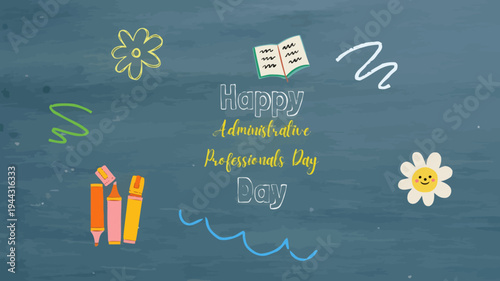 Back to school and happy birthday chalkboard design