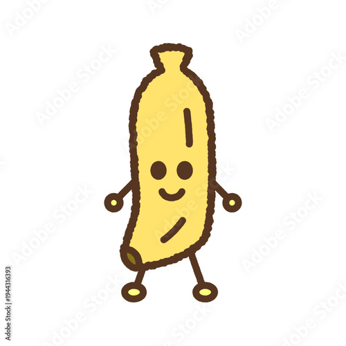 手書き風のキャラクターアイコン　バナナ