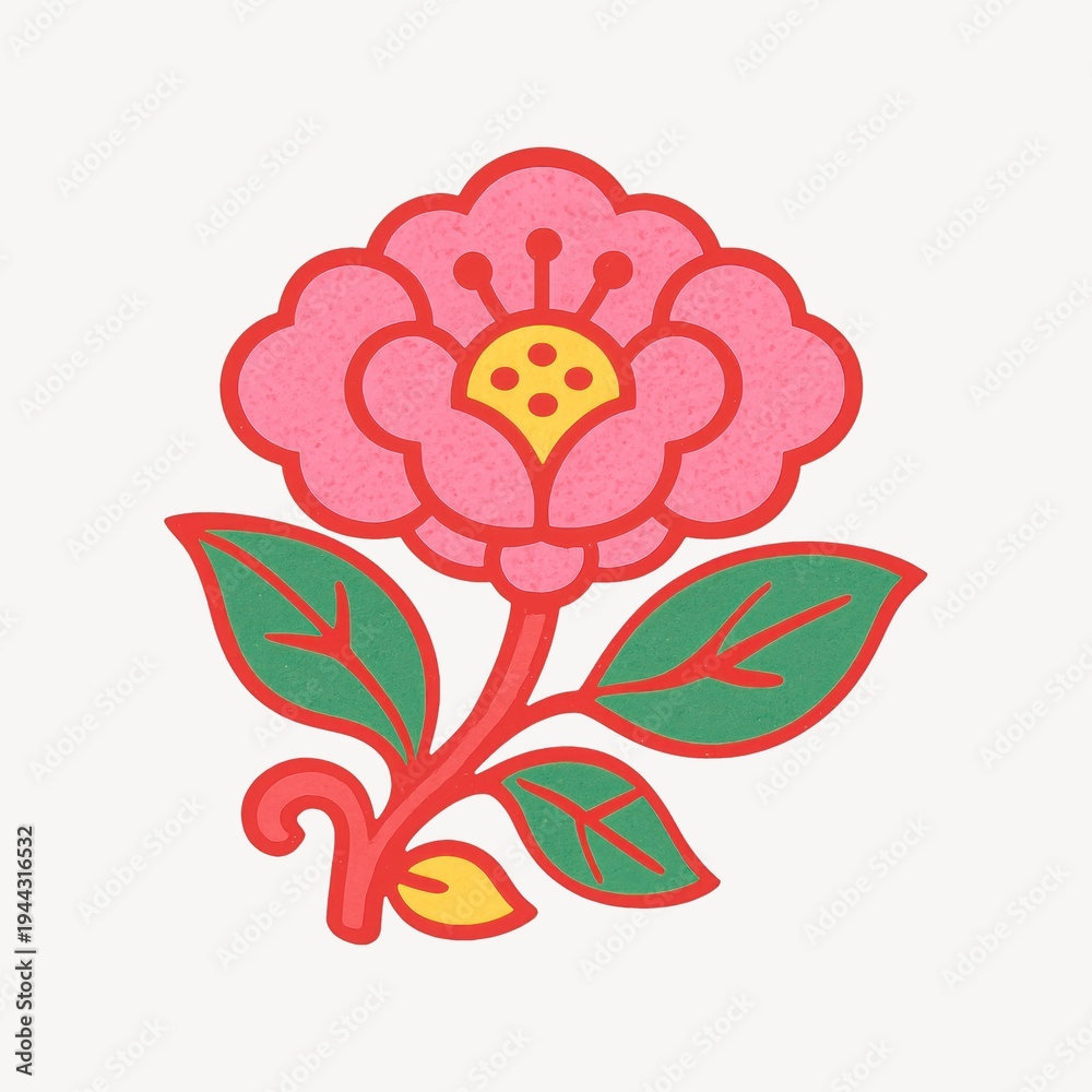 Fototapeta premium Colorful floral illustration design