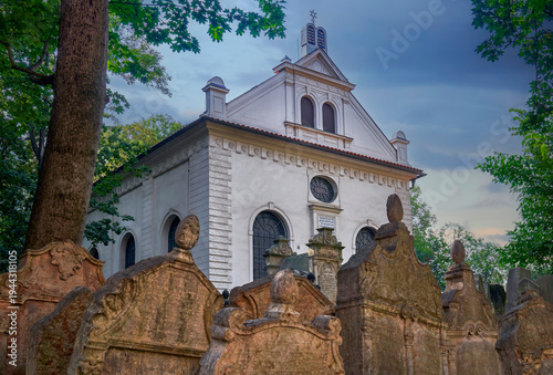 Visiting old Jewish cemetery in Prague, Czech Republic