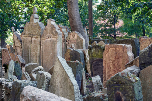 Visiting old Jewish cemetery in Prague, Czech Republic