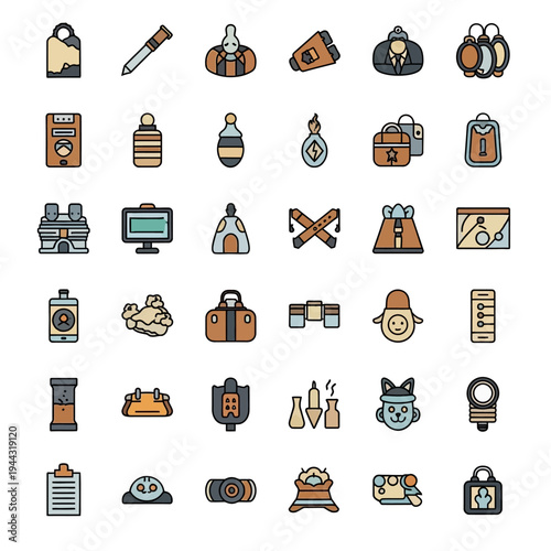 Collection of various office supplies.