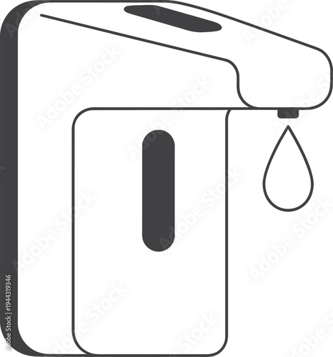 Modern vector illustration of a black and white electric plug and metal switch icon design for a safe business door or steel refrigerator object