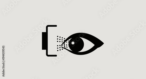 Eye getting sprayed with water.