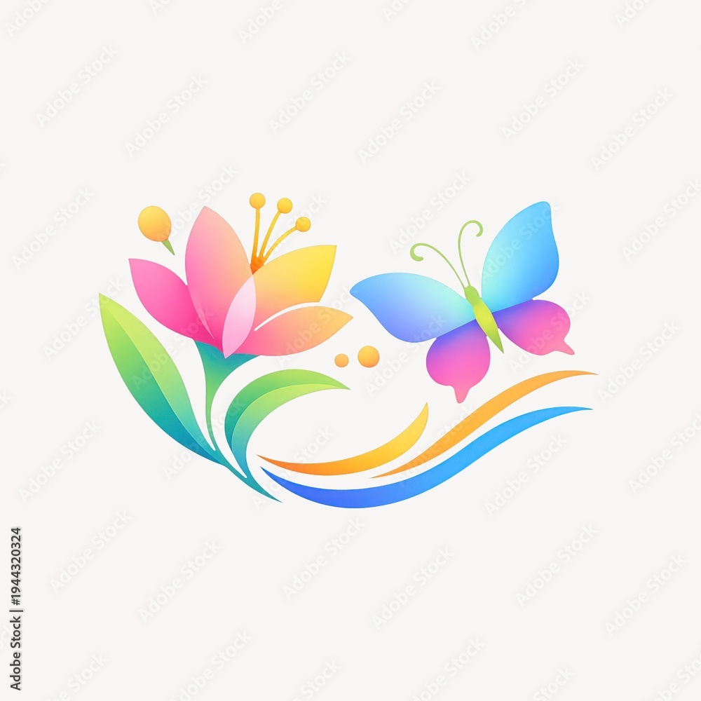 Fototapeta premium Colorful nature-themed vector illustration.