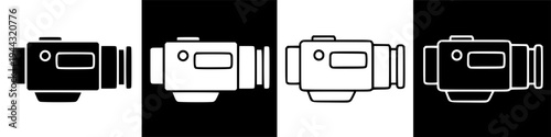 Camera icons in different styles.