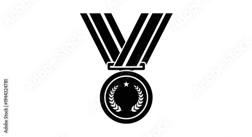Medal with laurel wreath design.