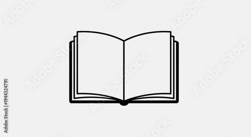 Open Book Illustration Closeup View.