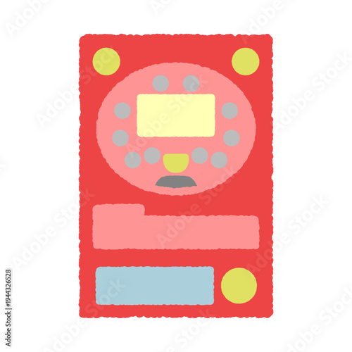 手書き風のシンプルアイコンイラスト　パチンコ