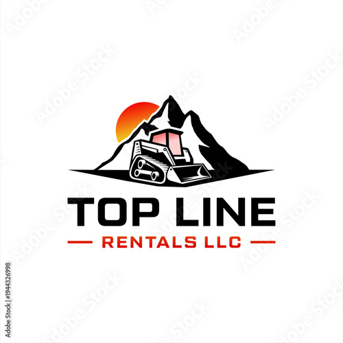 Top Line Rentals LLC Skid Steer Loader Logo.